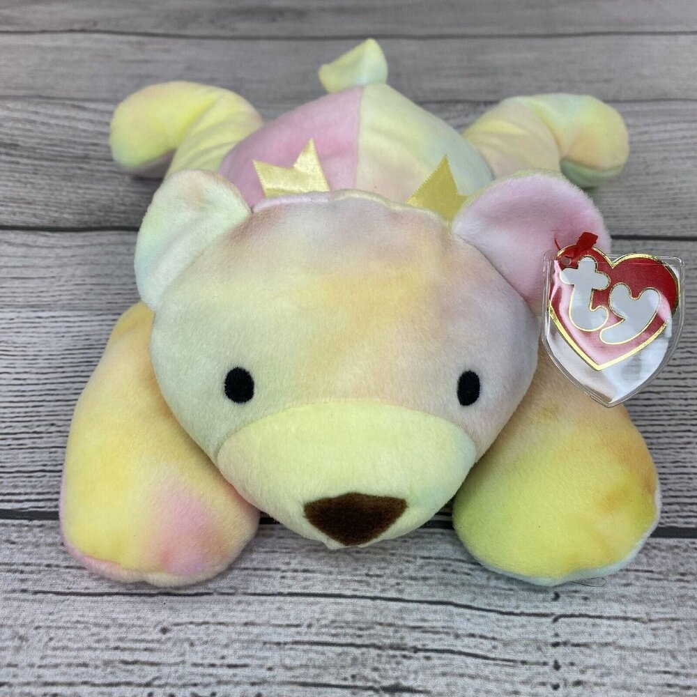 SHERBET TY Pillow Pals 1998 Vintage Colorful Tie Dye Pastel Stuffed Animal Toy